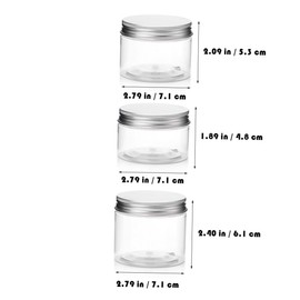 OATIPHO 3pcs Wide Mouth Cream Sample Jars Refillable Screw Makeup Containers for Travel Cosmetic Storage and DIY Projects