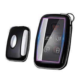 ontto - Carcasa para llave de coche con mando a distancia inteligente para Land Rover Range Rover para Jaguar, color negro