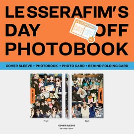 SOURCE MUSIC Ent. LE SSERAFIM - [LE SSERAFIM's Day Off In Jeju Photobook] Photobook + Photo Card + Behind Folding Card + Envelope + 2 Pin Button Badges + 4 Extra Photocards