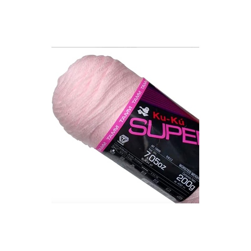 Estambre Kuku Super marca Tamm, madeja de 200 gramos (Rosa