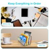 Boloyo Acrylic File Holder,1PC 3 Sections Rainbow File Organizer Mail