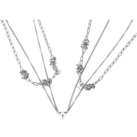 Cupimatch Couple Necklace Puzzle Cat I Love U Pendant Couple Necklace Friendship Chain for Him and Him 2 Lovers Couples Jewellery Stainless Steel Chain Men Women Gift for Partner Couples, Stainless