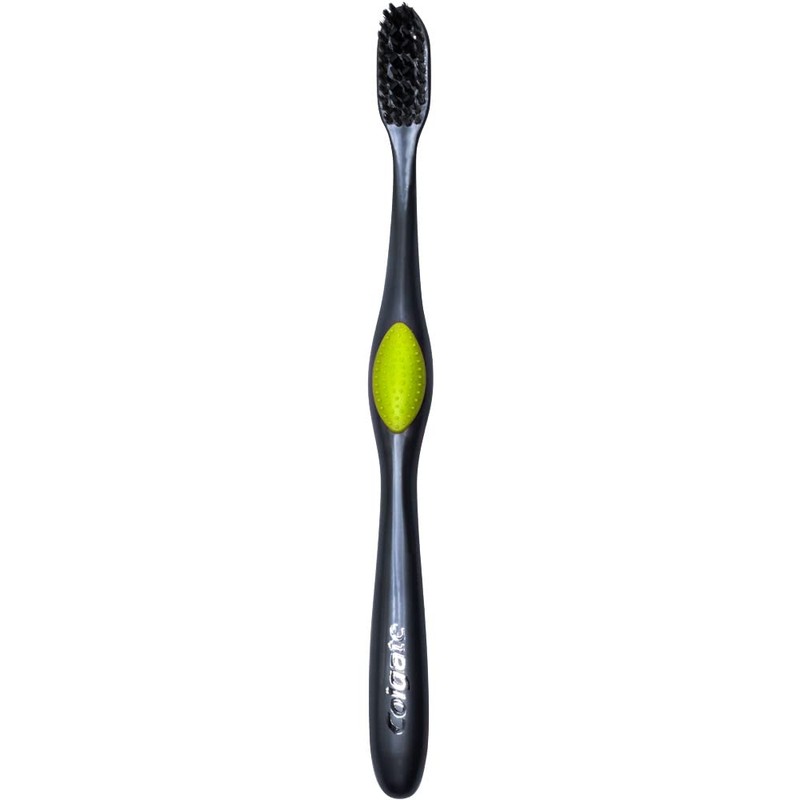 Colgate 360 Charcoal Infused Toothbrush, Floss-Tip Bristles, Soft (Colors Vary)