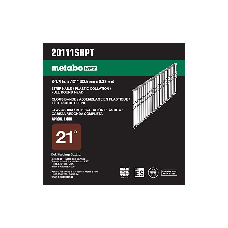 Metabo HPT Framing Nails | 3-1/4 Inch x .131 |
