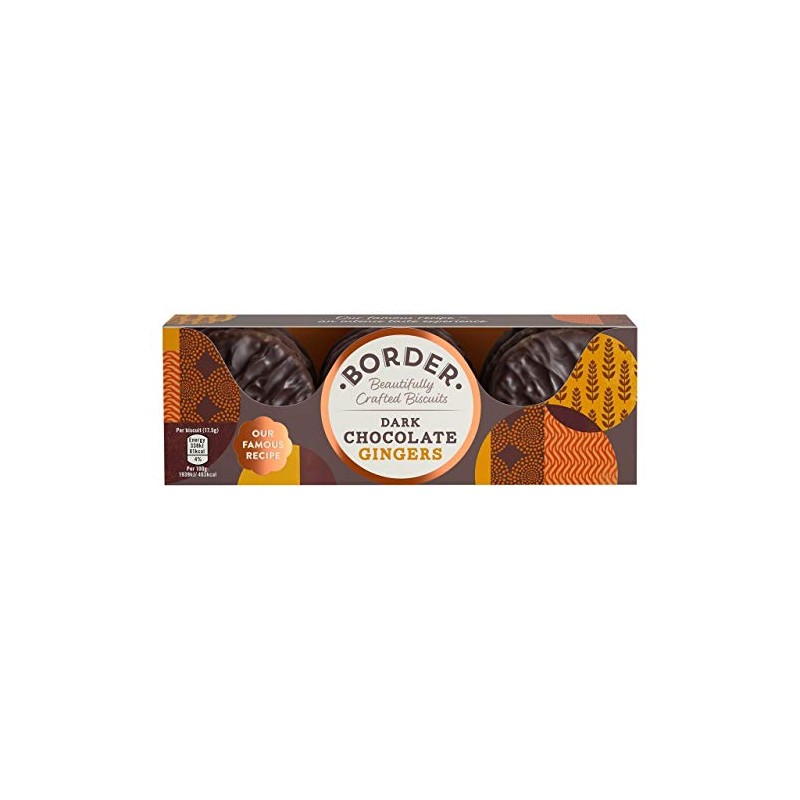 Border Biscuits The Legendary Dark Chocolate Ginger 150g (Pack of