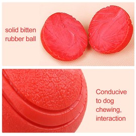 GaesQae Hard Rubber Balls for Dogs,Dog's Solid Rubber Bouncy Ball Bite Resistant and Indestructible Dog Training Ball,Dog Balls for Aggressive Chewers