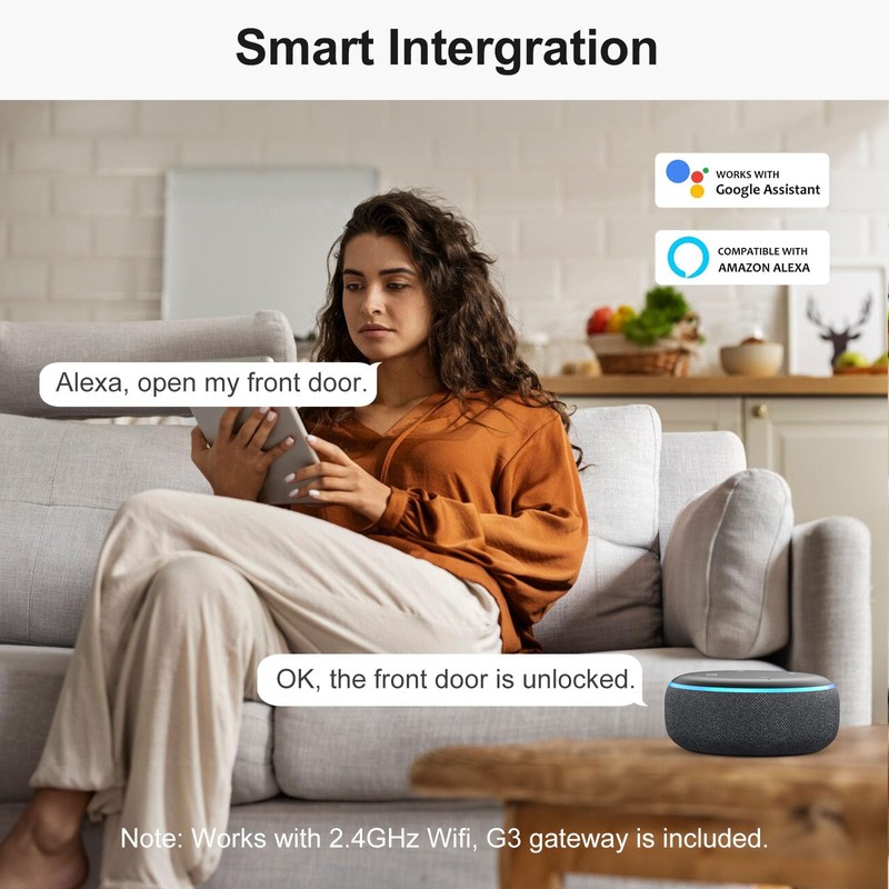 Smart WiFi Door Lock with Handle: SMONET Keyless Entry Lock
