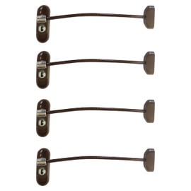 UAP Window Restrictor with Key - Window Safety Locks with 20cm Cable, Window Locks for Child Safety, Security Window Limiter Restrictor for All Types of Windows (4 Locks, Brown - Brown Cable)