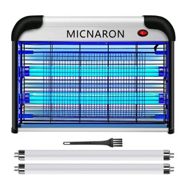 Indoor Electric Bug Zapper, 2800V Powerful Flying Insect Mosquito Killer w/ 20W Blue Light Attract, Plug-in Pest Control Machine for Moth, Fruit Fly, Fungus Gnat, Garage Bug Catcher/Eliminator/Trap
