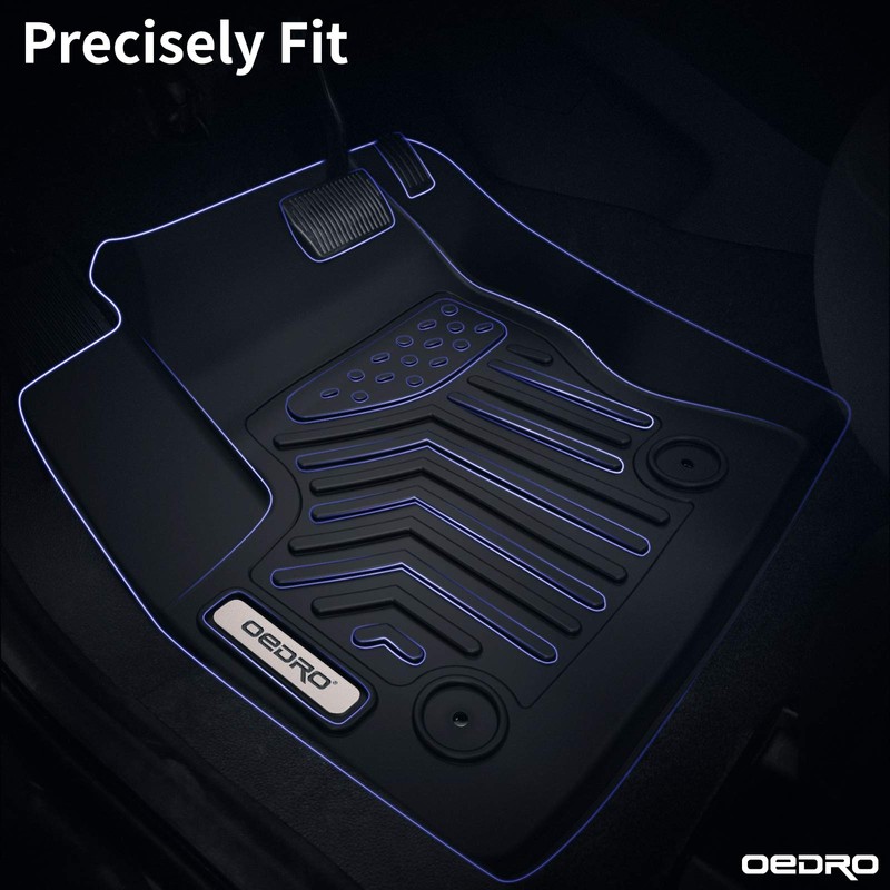 oEdRo Floor Mats Compatible with 2008-2019 Nissan Frontier Crew Cab,