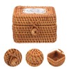 Kichvoe Rattan Storage Box Sundries Organizer Trinket Chest Desktop Storage