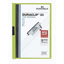 DURABLE Duraclip Original 30 Binder DIN A4 Green Pack of 3