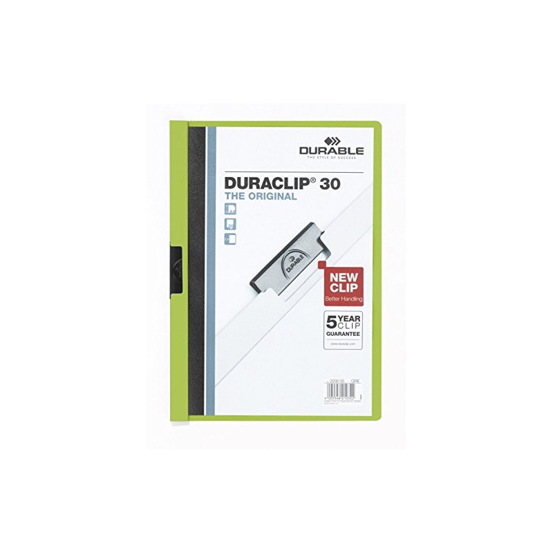 DURABLE Duraclip Original 30 Binder DIN A4 Green Pack of