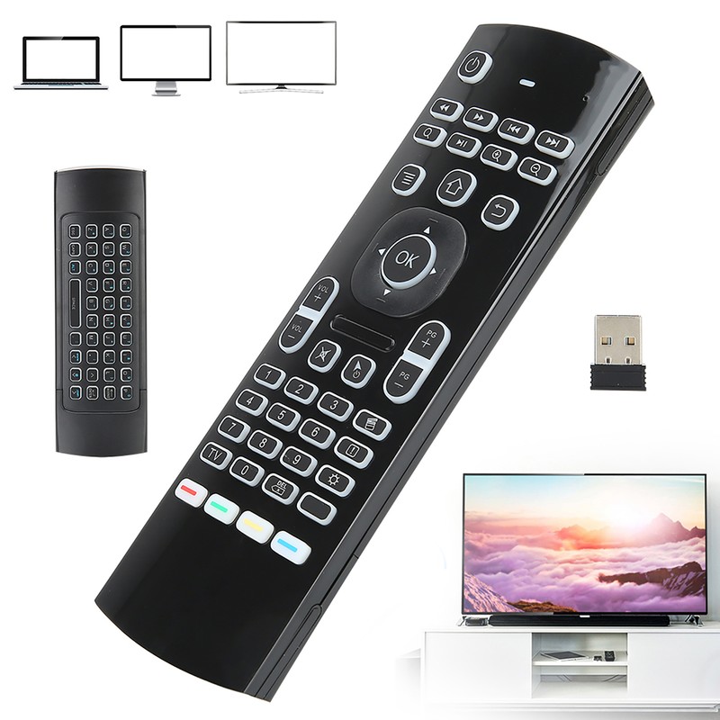 6‑Axis Backlight 2.4G Wireless Double Sides Keyboard Infrared Sensor Remote