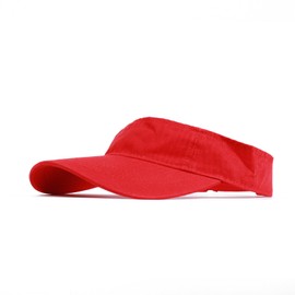 ANDICEQY Sport Sun Visor Hats Adjustable Empty Top Baseball Cap Cotton Ball Caps for Women and Men (Red)