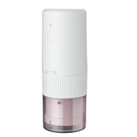 Molinillo de café eléctrico, molinillo de café cónico automático con ajustes ajustables precisos, molinillo de café portátil para viajes (blanco)