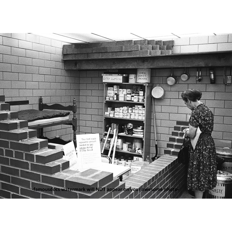 Nuclear Bomb Fallout Shelter PHOTO Duck & Cover Atomic Blast