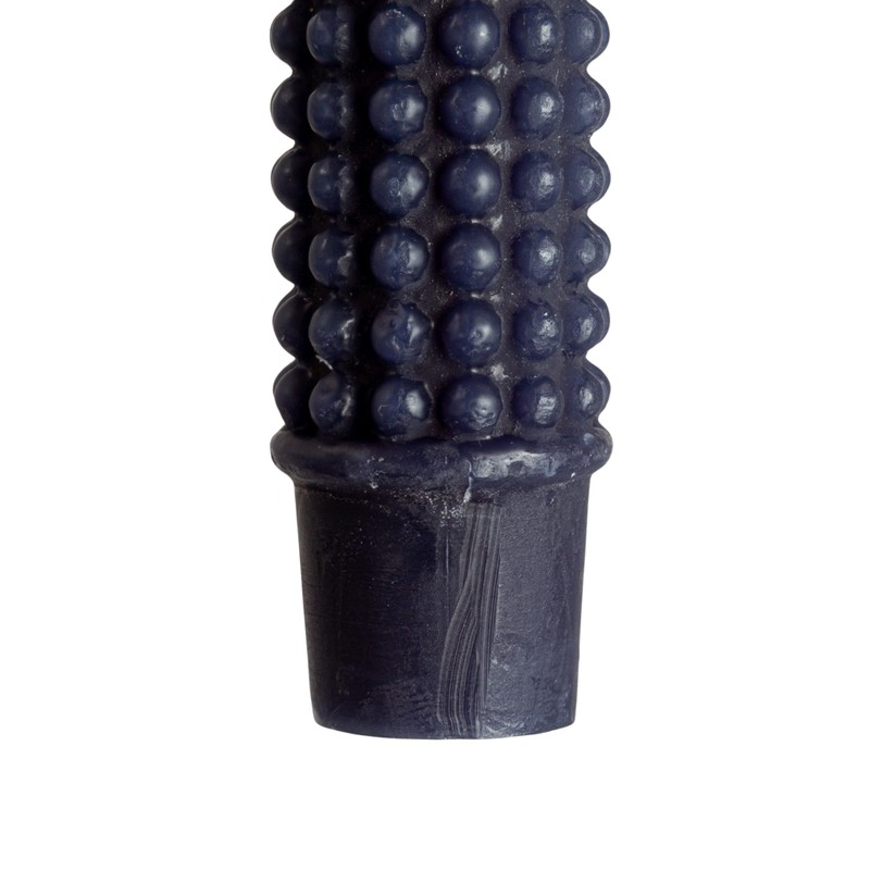 Creative Co-Op Hobnail Taper Candles in Box, Navy Blue, Set