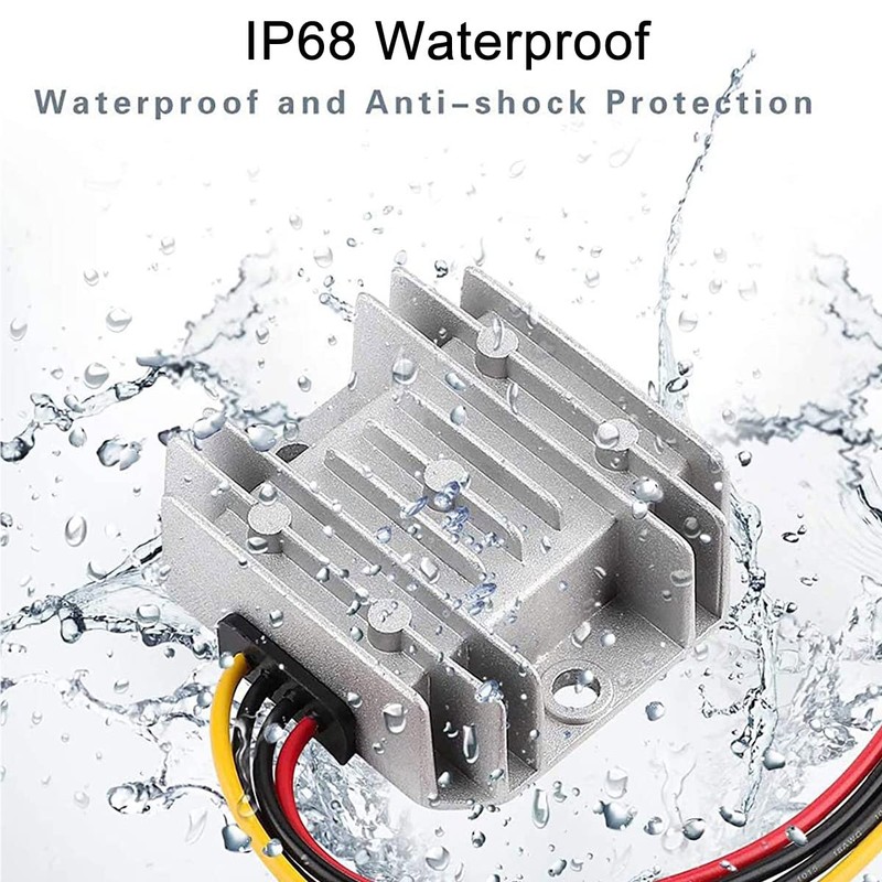 Greluma 1 x Waterproof DC-DC 12V Voltage Stabiliser DC 8V-40V