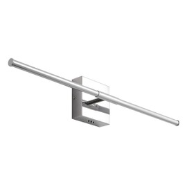 JONATHAN Y JYL7022A Makena 28" Dimmable Integrated LED Modern Metal Wall Sconce Contemporary Minimal 3000K 10W Bulbs Entryway Lobby Kitchen Bathroom Bedroom Living Room, Chrome