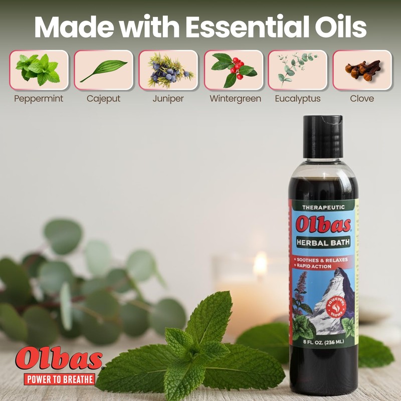 Olbas Herbal Bath Sore Muscle Bath Soak & Natural Muscle
