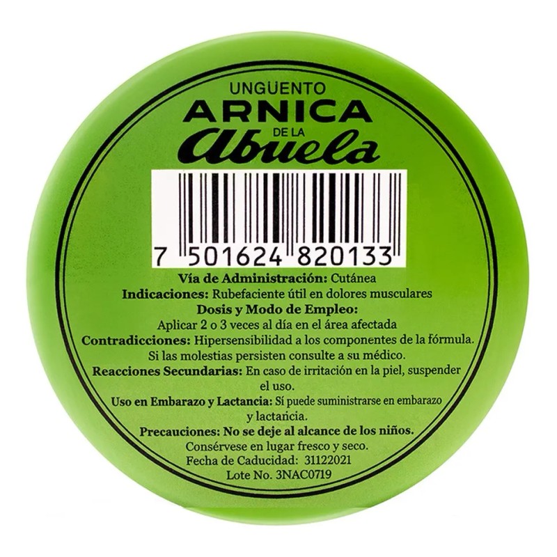 Pomada Corporal Arnica De La Abuela 30 Gr Pack C/5