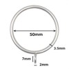 C.M. Curtain Rings, Sliding Rings, Inner Diameter: 2.0 inches (50