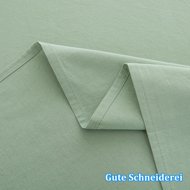 ATsense Tablecloth Mint Green Tablecloths Linen Look 100% Washed Cotton