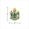 RetroPlanet Maine State Seal Die Cut Vinyl Sticker