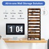 Solinxe 10-Tier Wall File Organizer, Wood Mail Organizer Wall Mounted