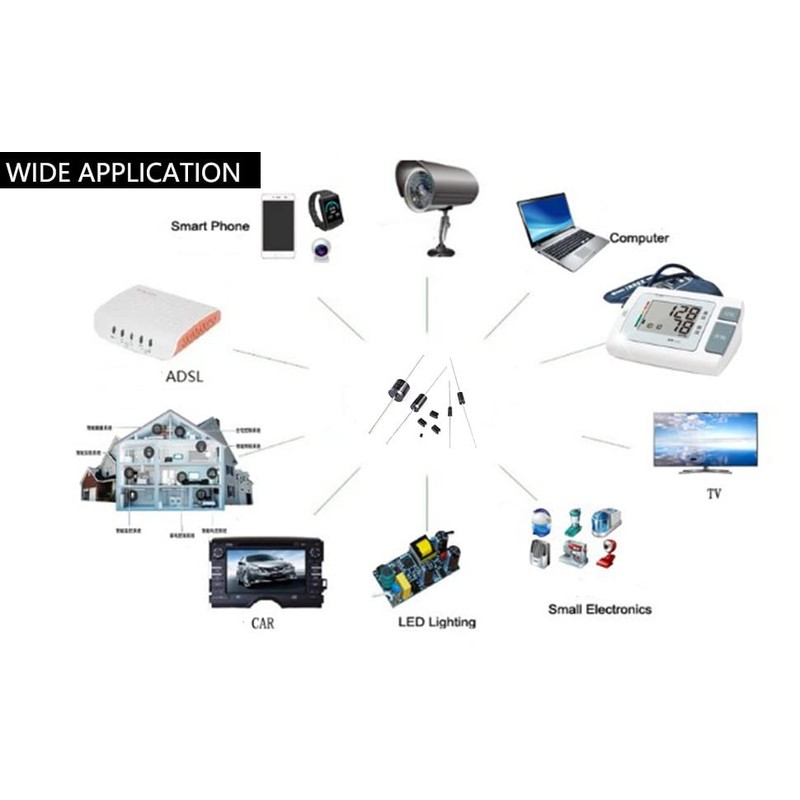 Fielect 20Pcs MUR460 Rectifier Diode 4A 600V Axial Electronic Silicon
