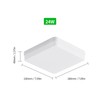 LEDs Ceiling Light Flush Mounting 24W Square Ceiling Lamp for