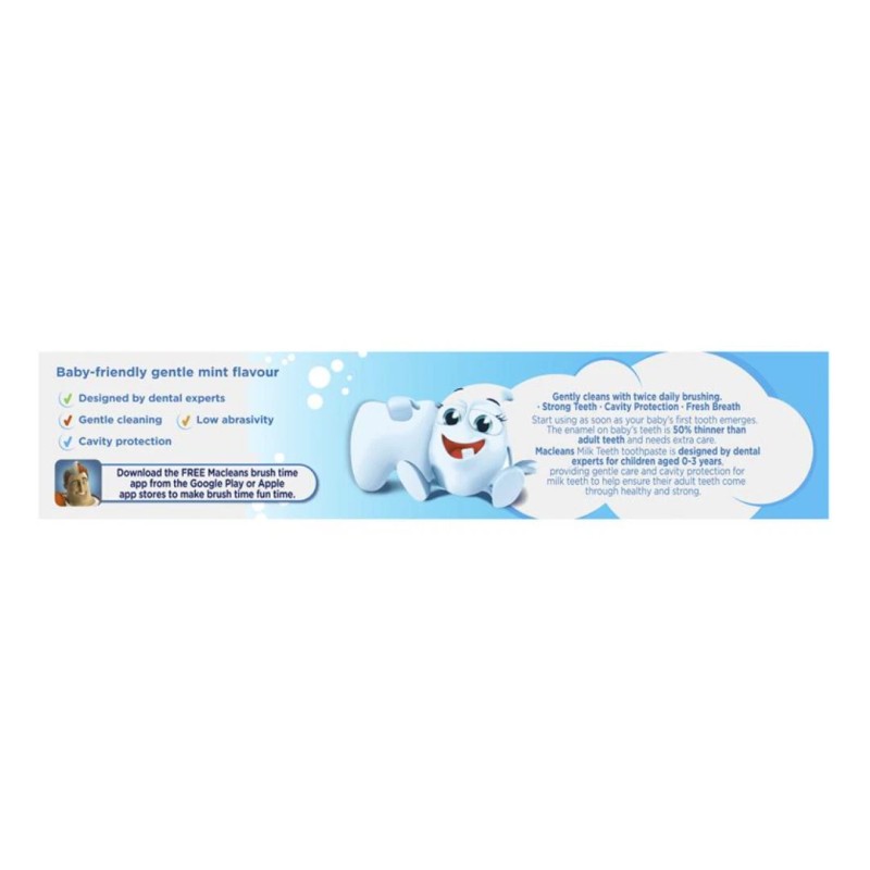 Macleans 5x Macleans Milk Teeth Toothpaste 0-3 years 63g