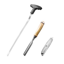 Hateenru Golf Grip Tape Removal Tool Kits, 12" V-Groove Grip Remover Saver Tool, Tape Stripper Remover & Hook Blade, Perfect for Regripping Graphite and Golf Club Steel Shafts Grip Repair