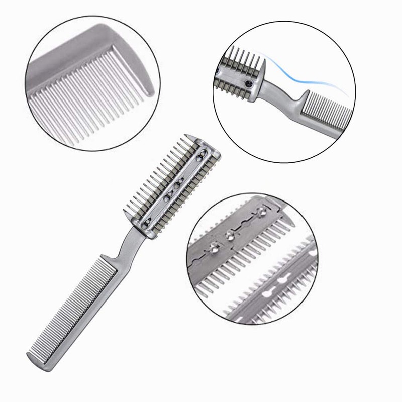 2Pcs Razor Comb for Dogs Cats with Extra Blades Double