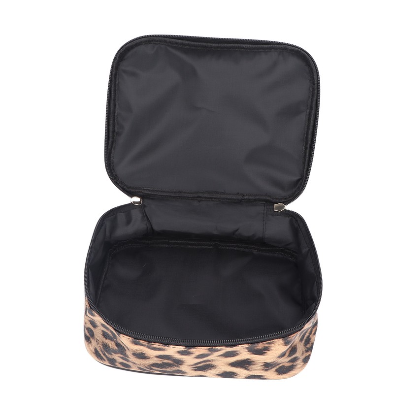 3pcs Makeup Cosmetic Storage Bag PU Leather Waterproof Zipper Closure
