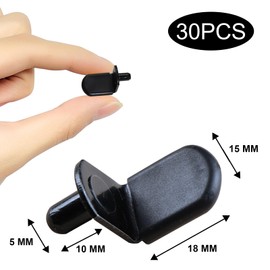 30 PCS Shelf Support Pegs with Protective Rubber Sleeve, Drawer Holder Clips, Cupboard Shelf Pegs, Wardrobe Shelf Pins, Thickened Rack Bracket Nails Shelf Brackets & Supports for Kitchen Shelf Pegs