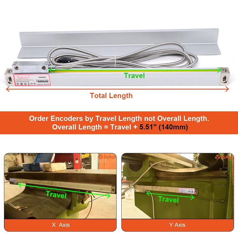 TOAUTO Digital Readout 2 Axis 3 Axis DRO Display Linear