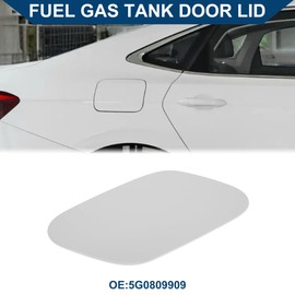 Hihaha Fuel Tank Door Cap for Volkswagen Golf 2014-2019 Fuel Filler Flap Cover Clip Type No.5G0809909 White ABS