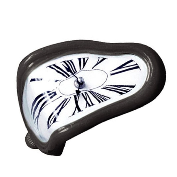Reloj Decorativo Retro para Mesa Diseño Derretido con Pintura Electroplada