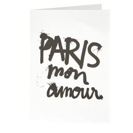 NIQUEA.D Happy Birthday Card, Paris Mon Amour Letter Press (NB-0147)