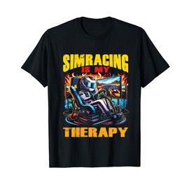 Sim Racing Is My Therapy Funny SIM Car Racing Gamer T-Shirt