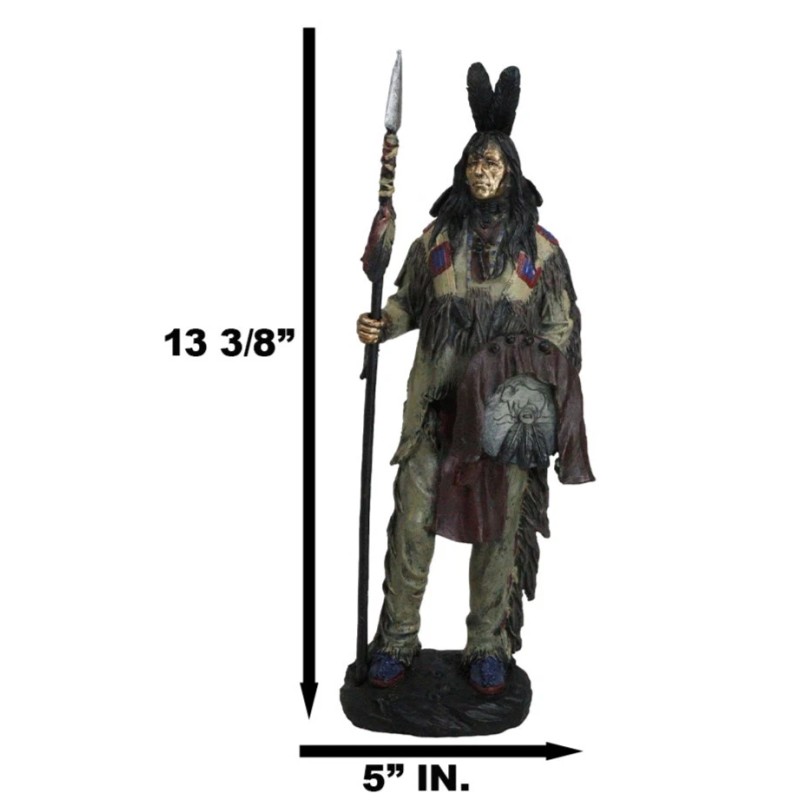 Koitsenko Indian Tribal Hunter Warrior Chief Holding Spear And Shield