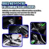 DUSCOKE Leather Car Gear Shift Knob Cover, Anti-Slip Breathable Car