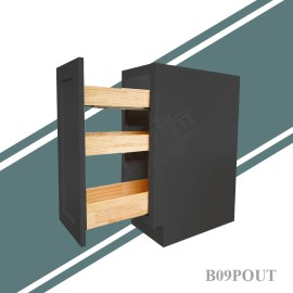 Free Shipping U.S. Kitchen Remodel Cabinets Wooden Pull Out Spice Rack Cabinet Flat Pack Kitchen Cabinets for RemodelersColor: B09POUT - 09"W x 34.5"H x 24"D