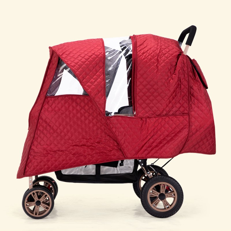 Double Stroller Winter Rain Cover,Winter Cover for Double Tandem Stroller,Big