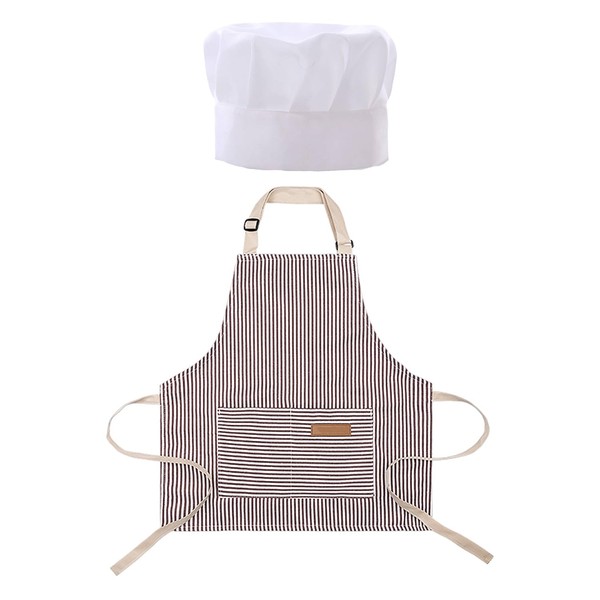 1 Piece Children's Apron and 1 Piece Children's Chef's Hat,