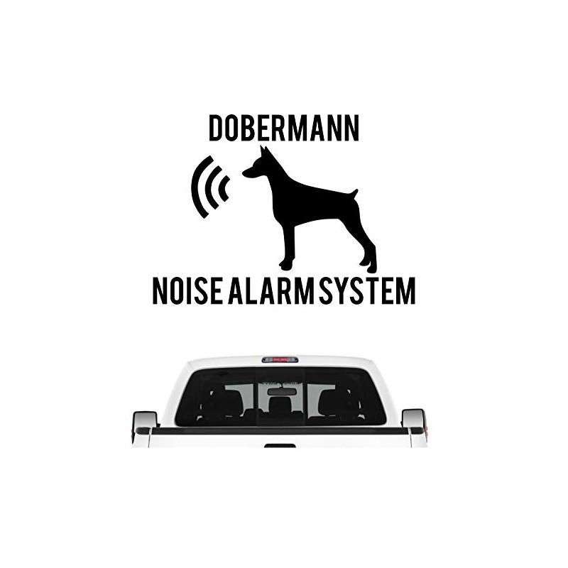 Siviwonder Dobermann Kupiert Noise Alarm System Car Sticker Dog Film