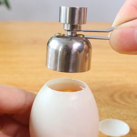 Cortador para Huevo Cortador de Cáscara de Huevo Acero Inoxidable Abridor Limpio Herramienta de Cocina de Galleta Para Eliminar Cáscaras de Huevo Duro(S)