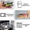 HAKEEMI 10 Pack 22oz Glass Food Storage Containers with Lids,